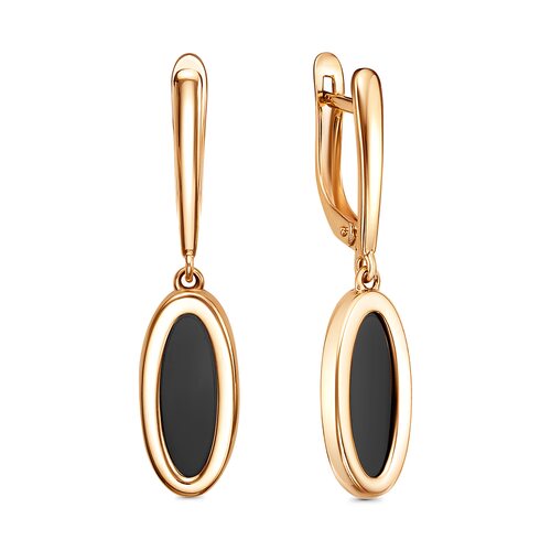 Серьги с фианитами из золота 585 пробы