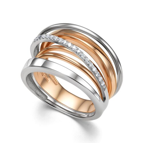 Кольцо с бриллиантами из золота 585 пробы