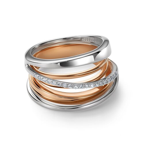 Кольцо с бриллиантами из золота 585 пробы