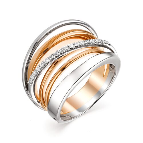 Кольцо с бриллиантами из золота 585 пробы