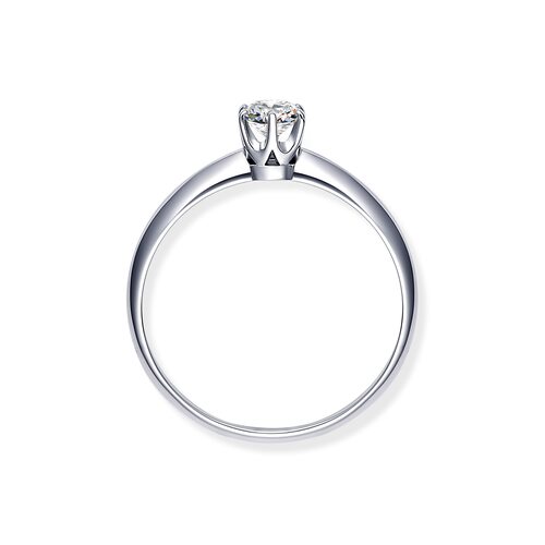 Кольцо с бриллиантом из белого золота 585 пробы