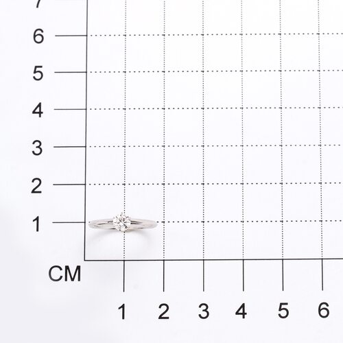 Кольцо с бриллиантом из белого золота 585 пробы