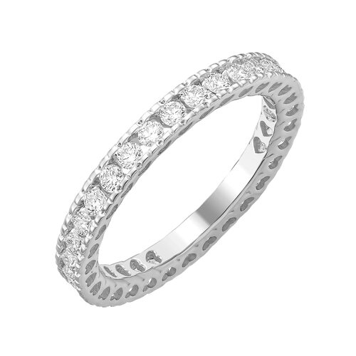 Кольцо с бриллиантами из белого золота 585 пробы