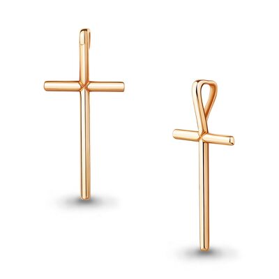 Декоративный крест из золота 585 пробы