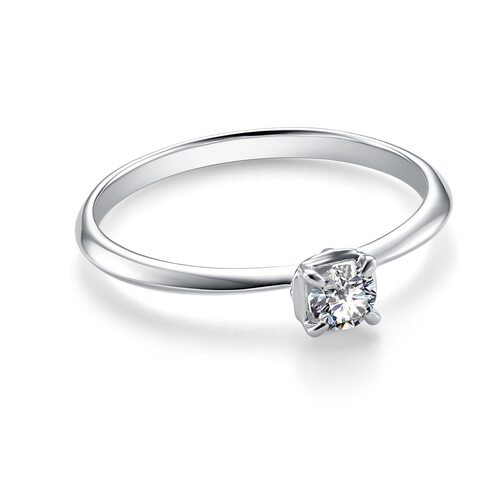 Кольцо с бриллиантом из белого золота 585 пробы