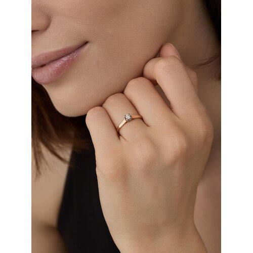 Кольцо с бриллиантом из золота 585 пробы