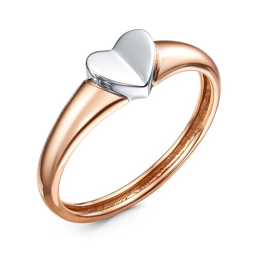 Кольцо "Сердце" из золота 585 пробы