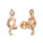 Серьги "Змеи" с бриллиантами из золота 585 пробы арт. 14-279-103-2К