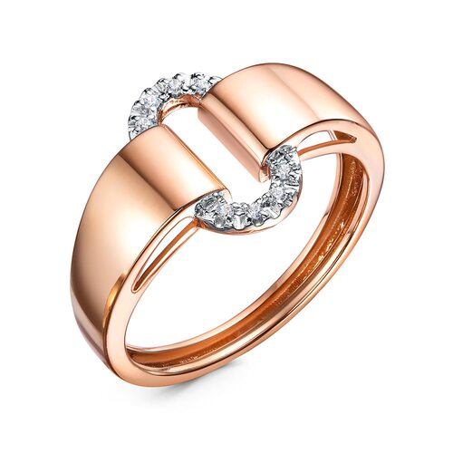 Кольцо с фианитами из золота 585 пробы