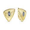 Серьги с топазами из желтого золота 585 пробы