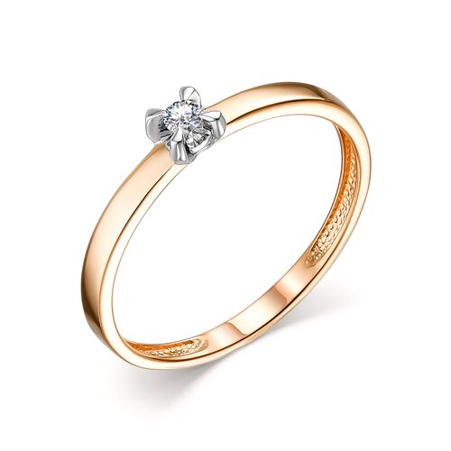 Кольцо с бриллиантом из золота 585 пробы