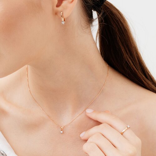 Кольцо с бриллиантом из золота 585 пробы