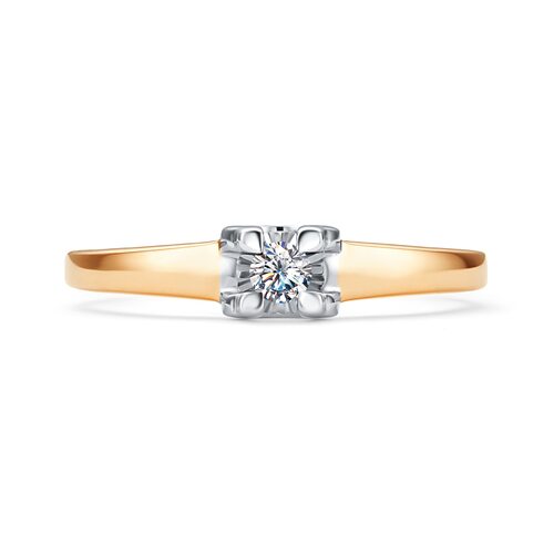 Кольцо с бриллиантом из золота 585 пробы