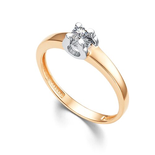 Кольцо с бриллиантом из золота 585 пробы