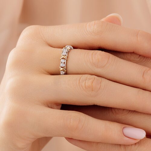 Кольцо с бриллиантами из золота 585 пробы