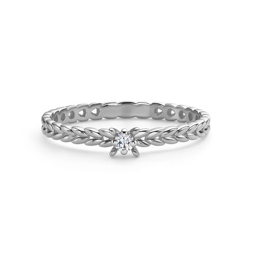 Кольцо с бриллиантом из золота 585 пробы