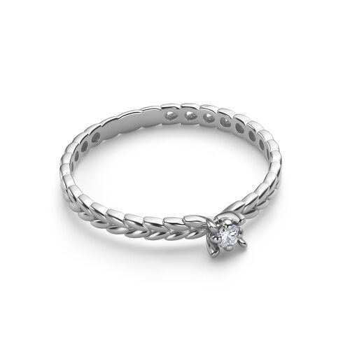 Кольцо с бриллиантом из золота 585 пробы