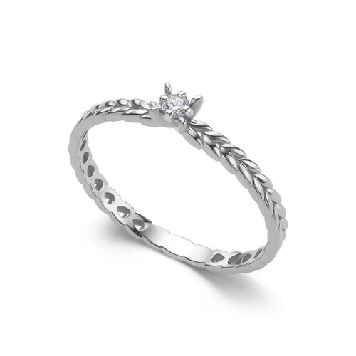 Кольцо с бриллиантом из золота 585 пробы