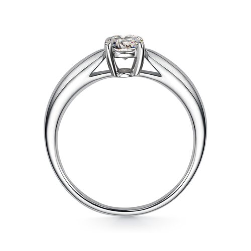 Кольцо с бриллиантом из белого золота 750 пробы