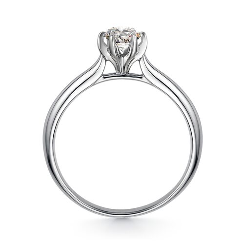 Кольцо с бриллиантом 0,7ct из белого золота 750 пробы