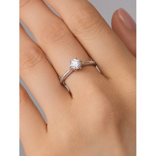 Кольцо с бриллиантом 0,7ct из белого золота 750 пробы