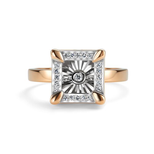 Кольцо с танцующим бриллиантом из золота 585 пробы арт. 14322-100