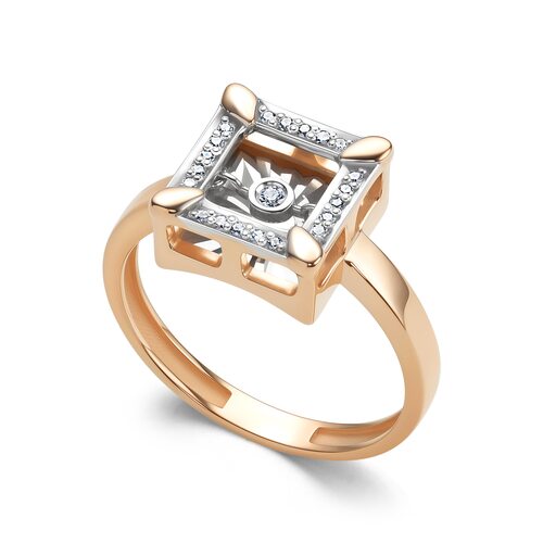 Кольцо с танцующим бриллиантом из золота 585 пробы арт. 14322-100