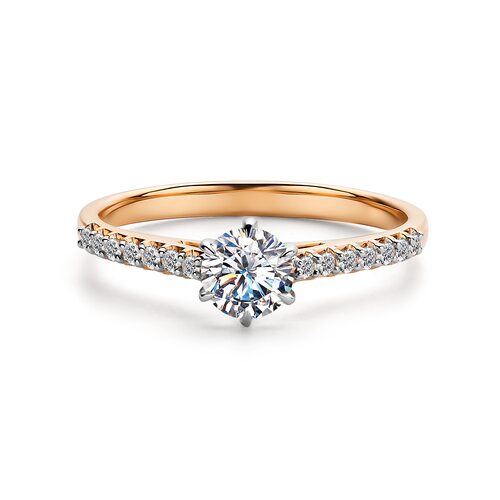 Кольцо с бриллиантом 0,9ct из золота 750 пробы арт. 14346-КБ9