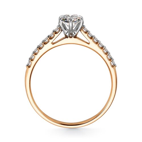 Кольцо с бриллиантом 0,9ct из золота 750 пробы арт. 14346-КБ9