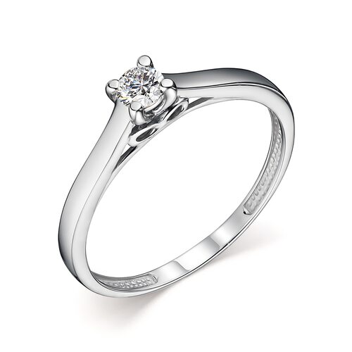 Кольцо с бриллиантом из белого золота 585 пробы