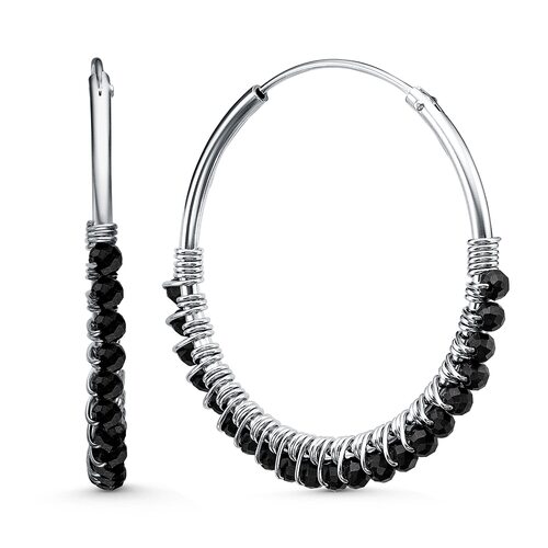Серьги с агатом из серебра 925 пробы