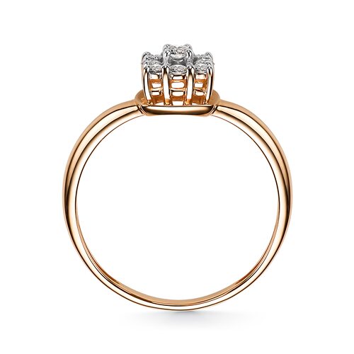 Кольцо с бриллиантами из золота 585 пробы