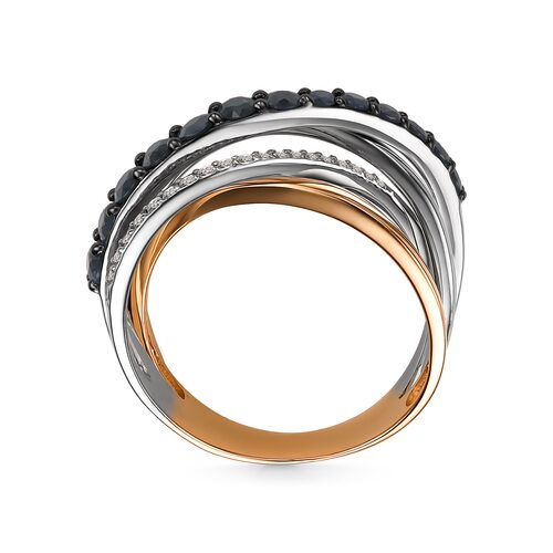 Кольцо с бриллиантами из золота 585 пробы арт. 14777-102