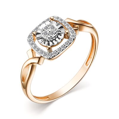 Кольцо с бриллиантами из золота 585 пробы