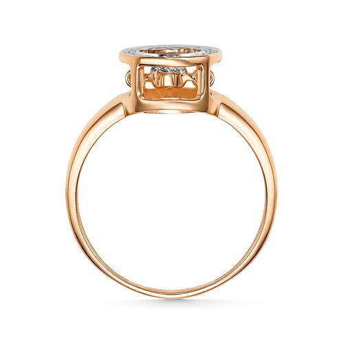 Кольцо с танцующим бриллиантом из золота 585 пробы