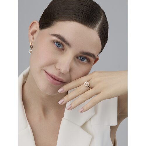 Кольцо с танцующим бриллиантом из золота 585 пробы