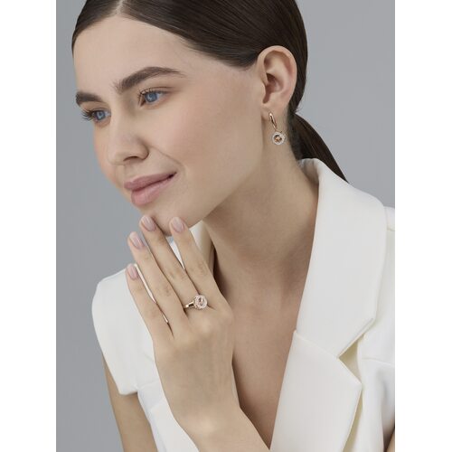 Кольцо с танцующим бриллиантом из золота 585 пробы