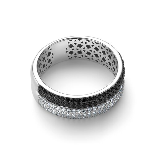 Кольцо с бриллиантами из белого золота 585 пробы