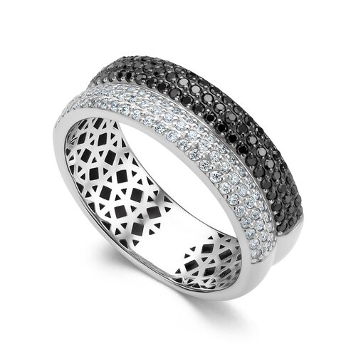 Кольцо с бриллиантами из белого золота 585 пробы