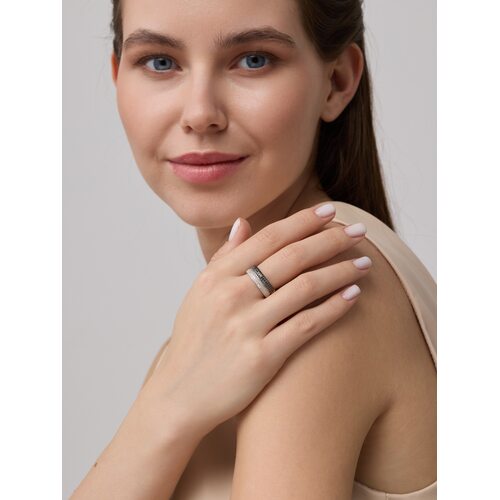 Кольцо с бриллиантами из белого золота 585 пробы