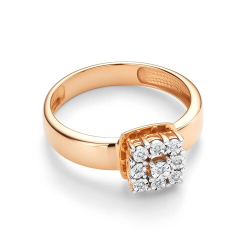 Кольцо с бриллиантами из золота 585 пробы арт. 15337-100