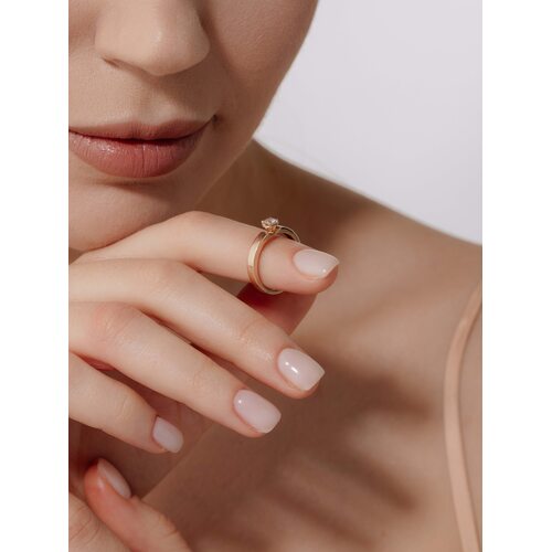 Кольцо с бриллиантом из золота 585 пробы