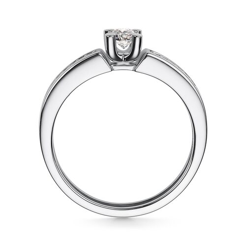 Кольцо с бриллиантами из белого золота 585 пробы