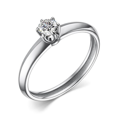 Кольцо с бриллиантом из белого золота 585 пробы