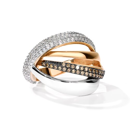 Кольцо с бриллиантами из золота 585 пробы