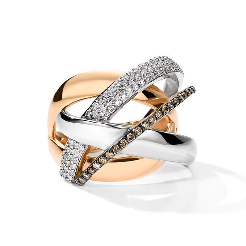 Кольцо с бриллиантами из золота 585 пробы