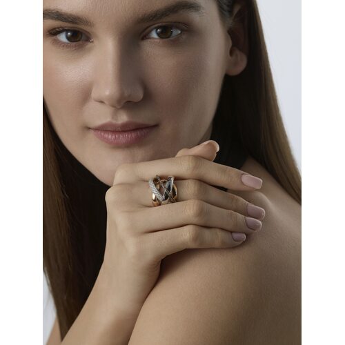 Кольцо с бриллиантами из золота 585 пробы