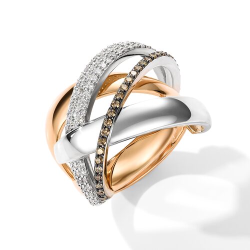 Кольцо с бриллиантами из золота 585 пробы