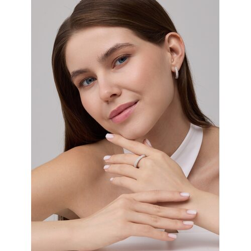 Кольцо с бриллиантами из белого золота 585 пробы арт. 15588-200