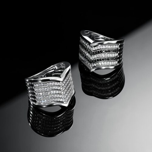 Кольцо с бриллиантами из белого золота 585 пробы арт. 15605-213